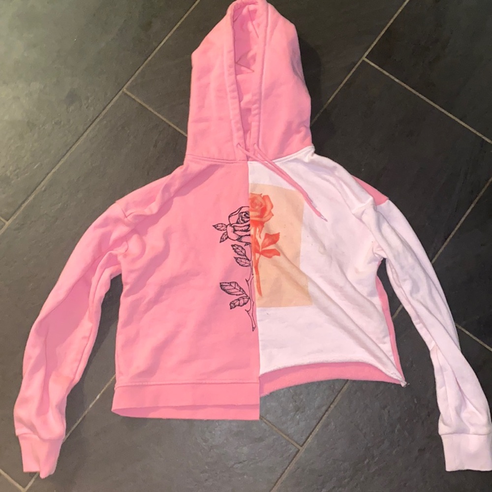 Kendall & Kylie Pink rose hoodie